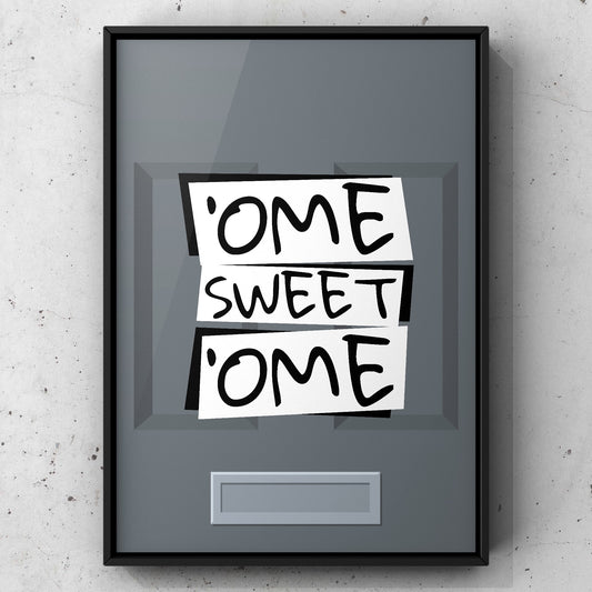 ‘Ome Sweet ‘Ome Yorkshire Print | Yorkshire Slang | A5 A4 A3