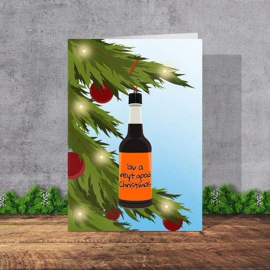 Henderson’s Relish Themed Yorkshire Christmas Card | A5 Card and Envelope