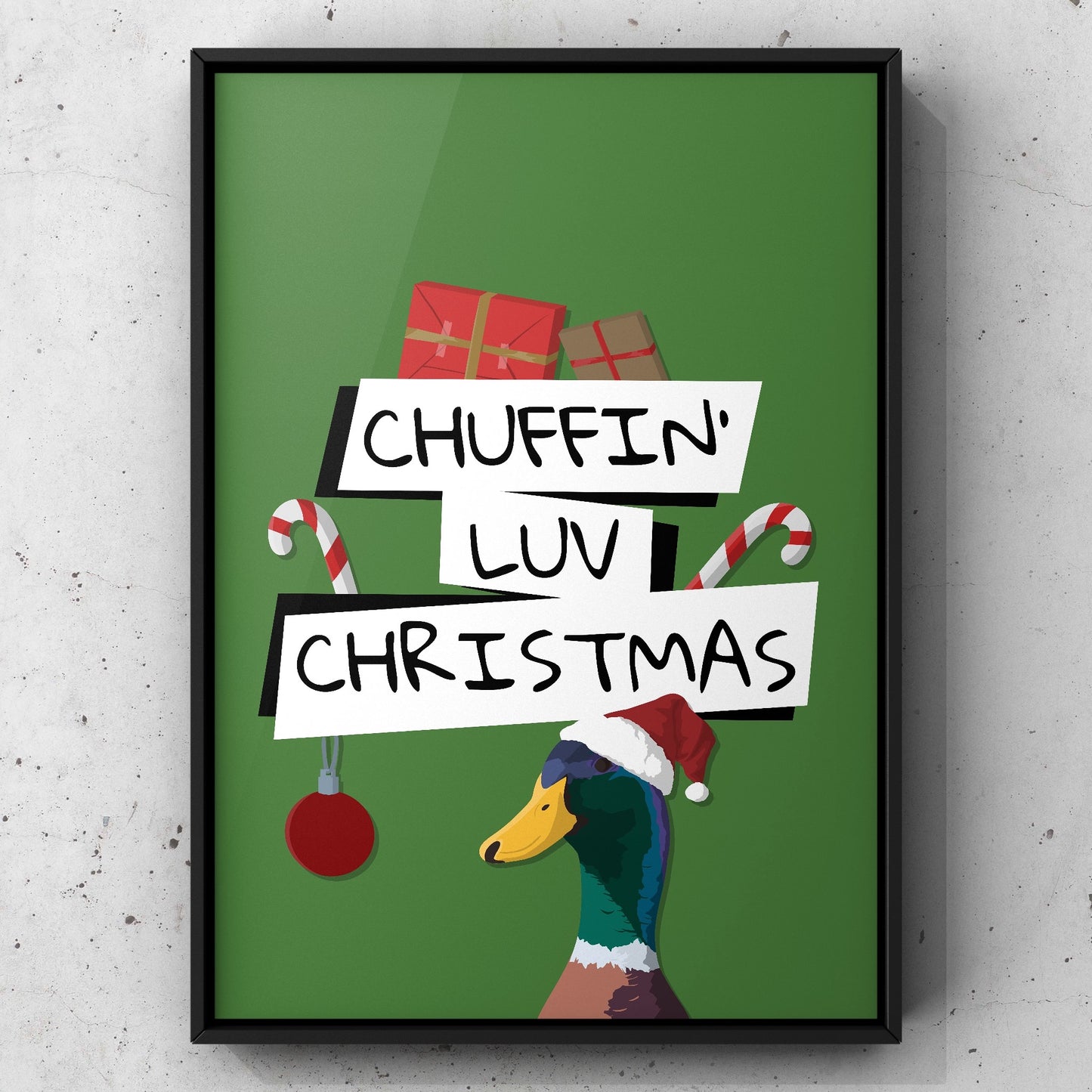 Chuffin’ Luv Christmas Yorkshire Print | Yorkshire Slang | A5 A4 A3