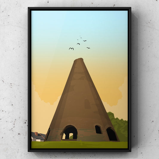 Catcliffe Glass Cone Print | Rotherham Print | A5 A4 A3