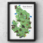 Peak District Map Print | Peak District Artwork | A5 A4 A3