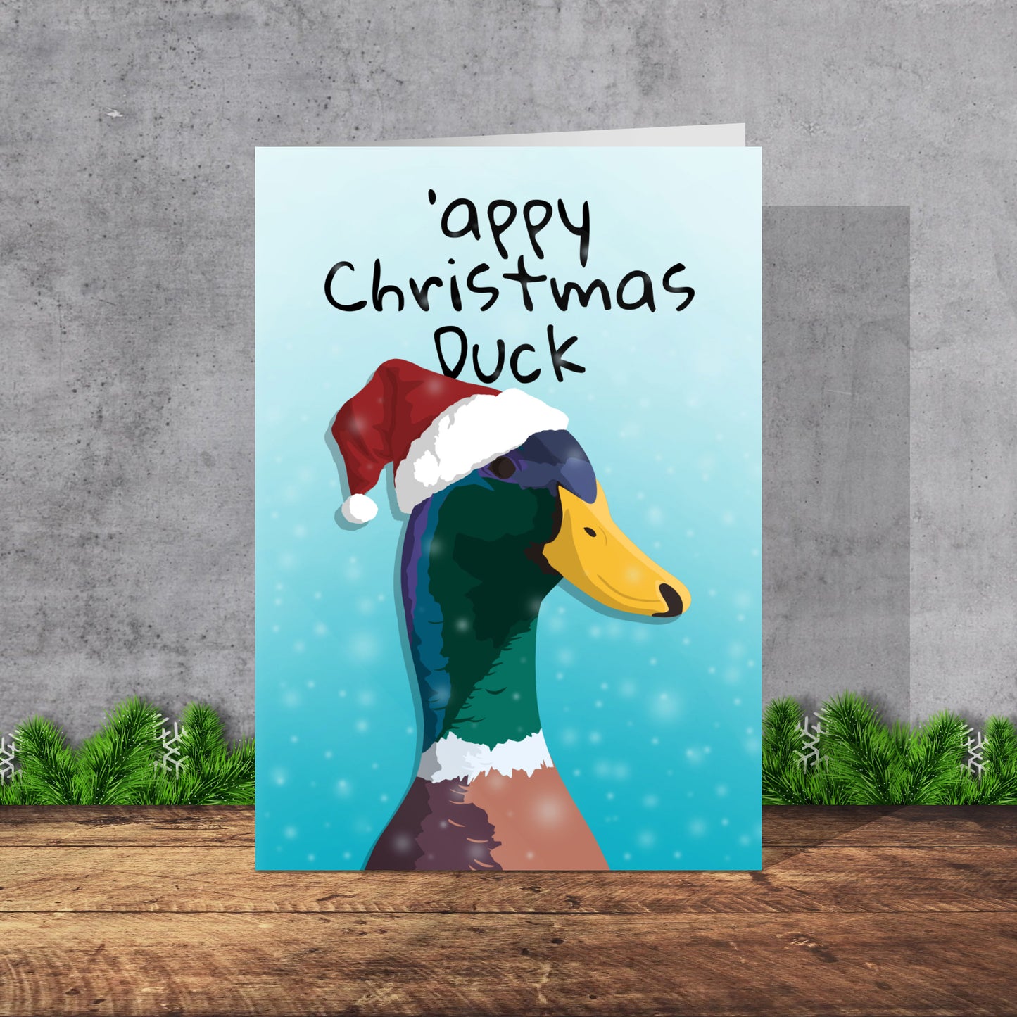 Yorkshire Duck Christmas Card | A5 Card and Envelope