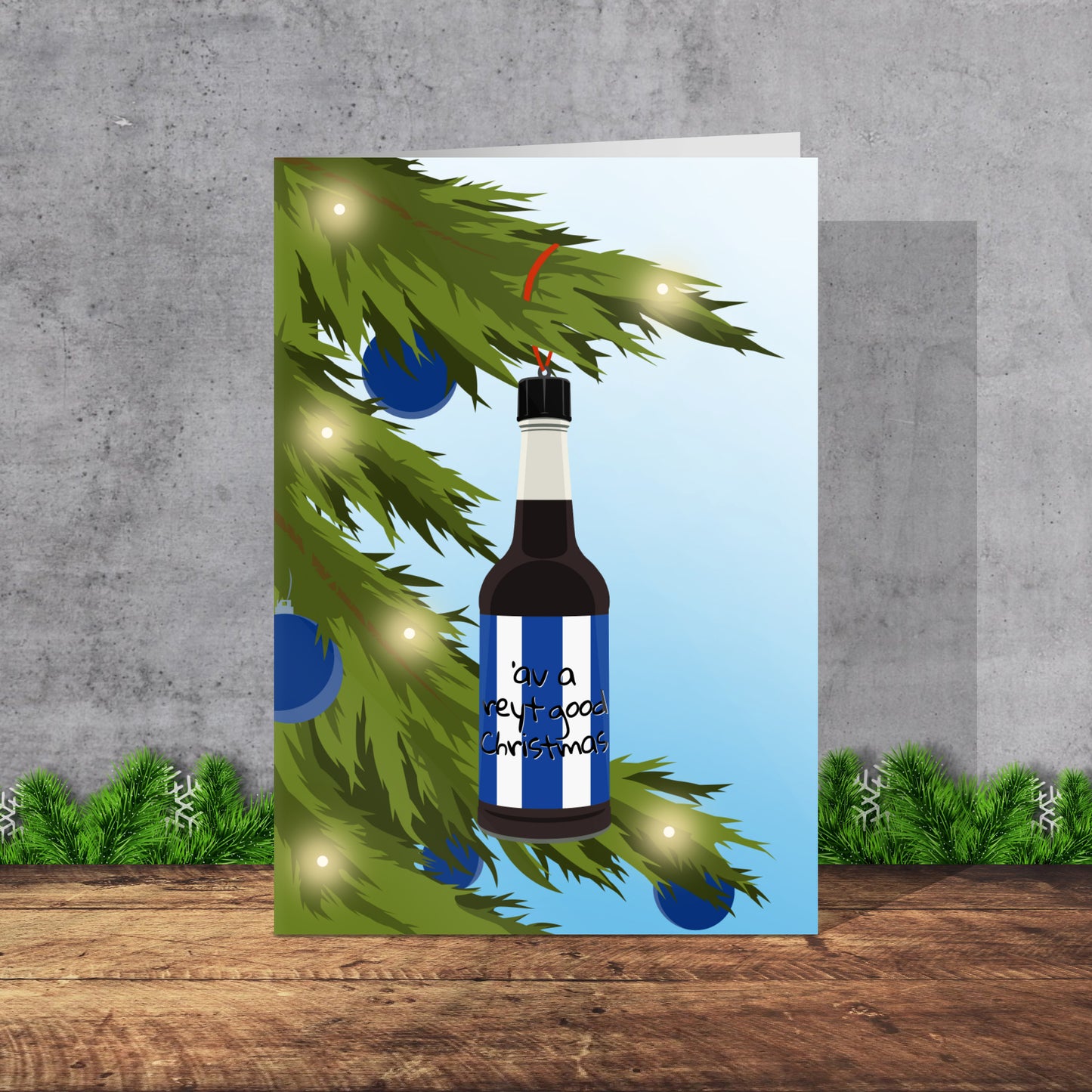 SWFC Henderson’s Relish Themed Yorkshire Christmas Card | A5 Card and Envelope