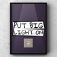 Put Big Light On Yorkshire Print | Yorkshire Slang | A5 A4 A3