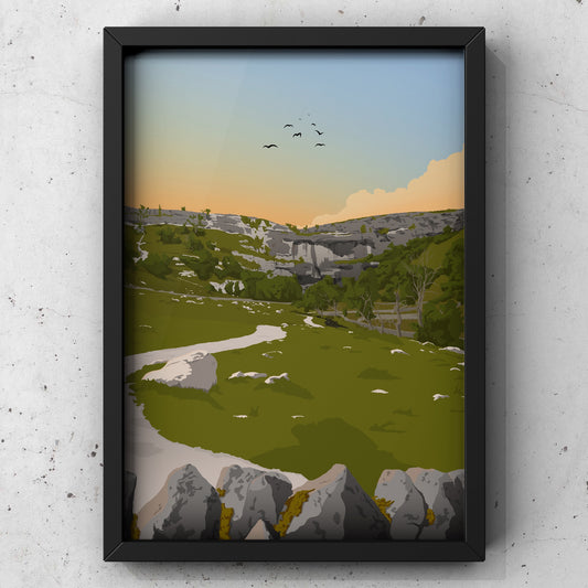 Malham Cove | Yorkshire Print | A5 A4 A3