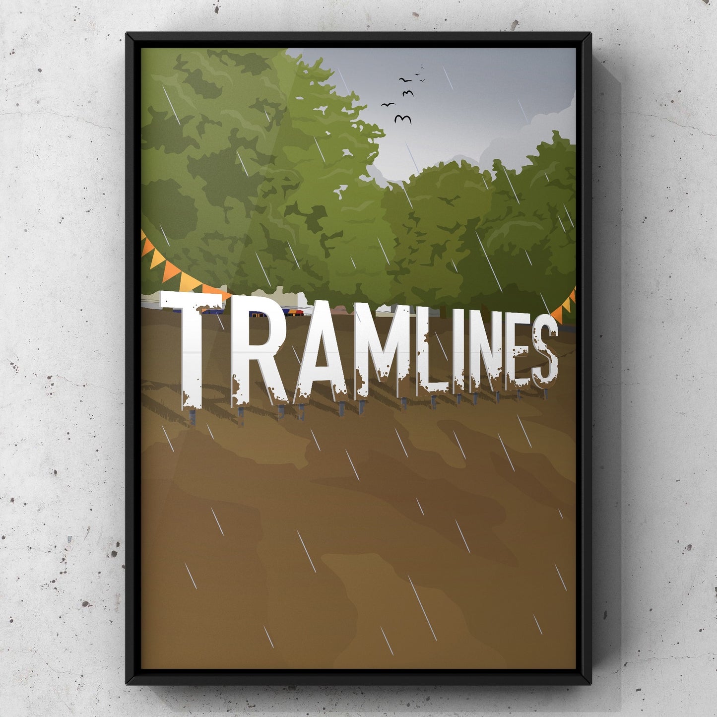 Tramline Festival Sign Print | Sheffield Print | A5 A4 A3