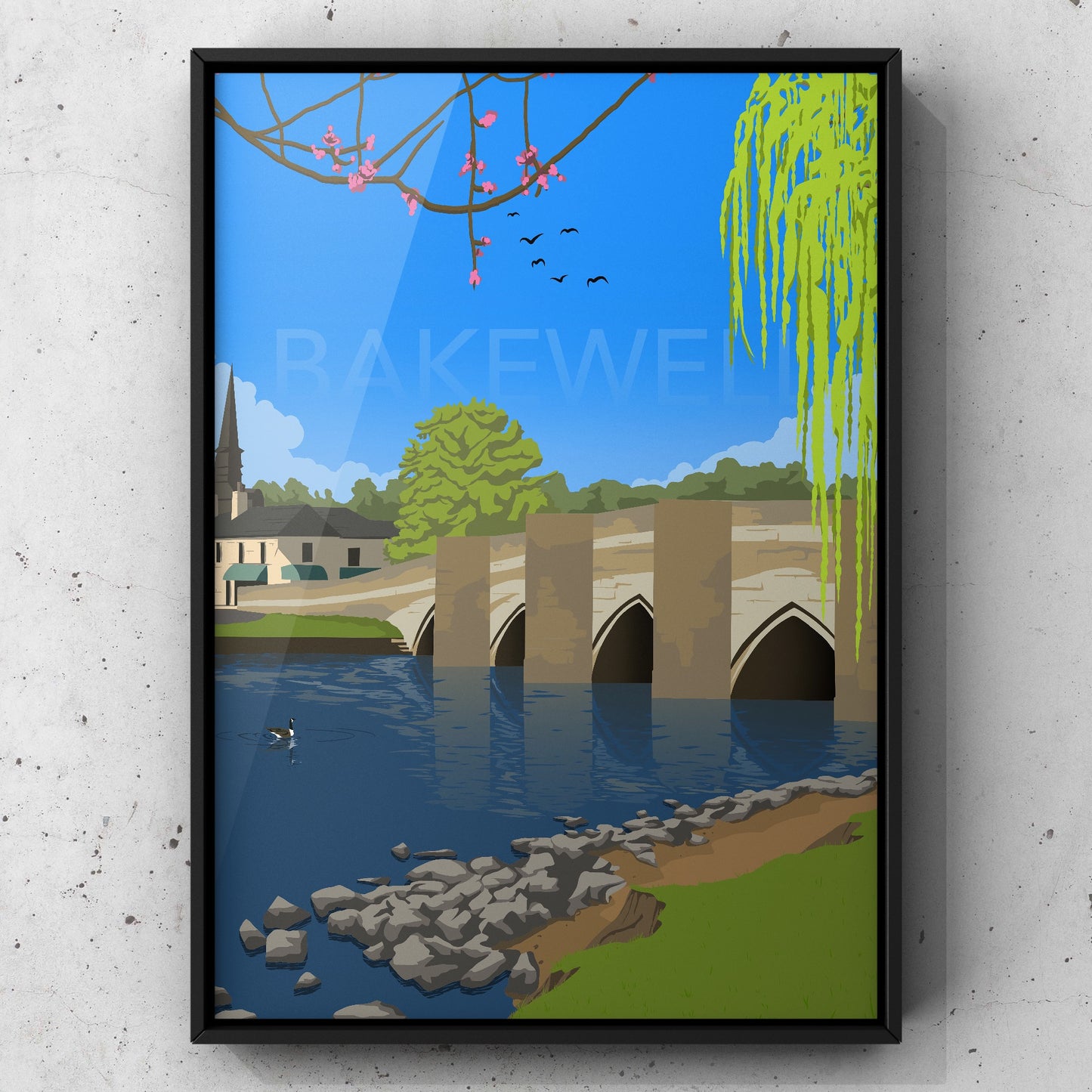 Bakewell Print | Peak District Artwork | A5 A4 A3